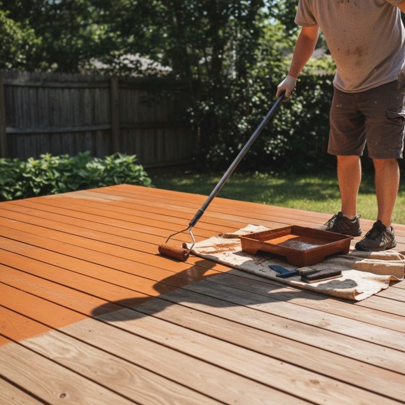 Deck Posts Painting in Waco, TX
