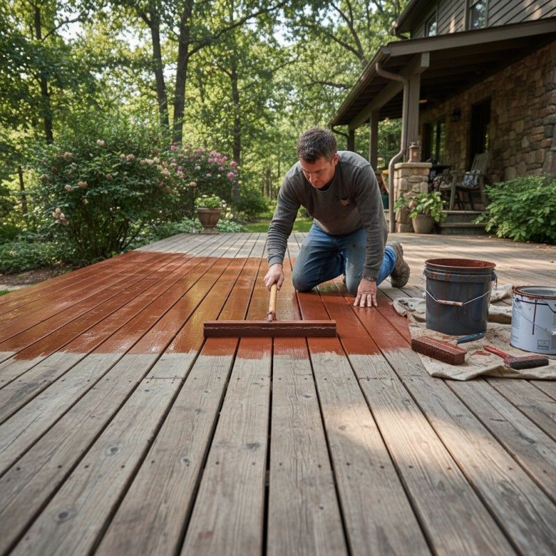 Deck Posts Painting in Waco, TX
