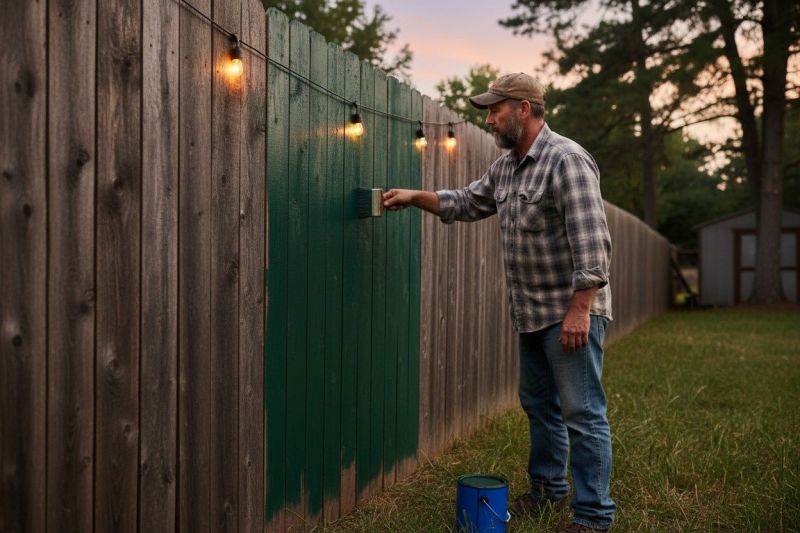 Pine Fence Staining in Waco, TX